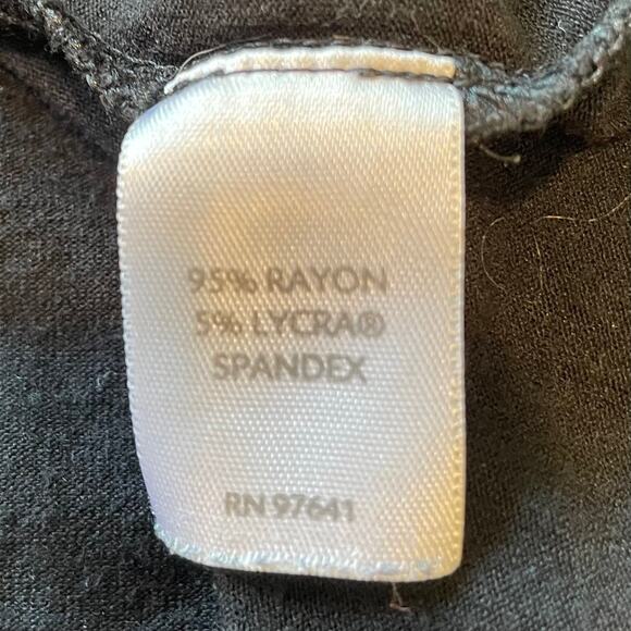 J. Jill Wearever Collection Black Short Sleeve Top Size L Stretch Jersey Staple - Picture 4 of 7